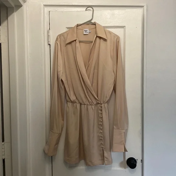 Princess Polly | Dresses | Princess Polly Nicola Mini Dress Beige | Poshmark